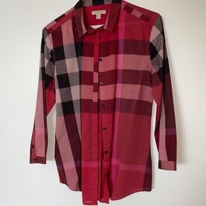Burberry Brit Red Button Down Shirt